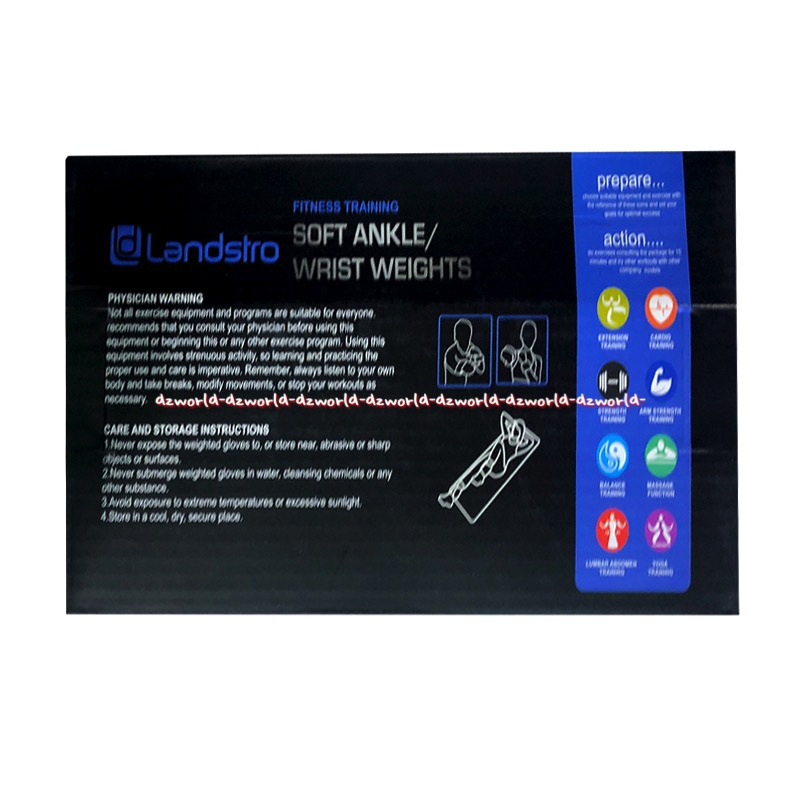 Landstro Fitness Training Soft Ankle Wrist Weight Pemberat Pergelangan Tangan atau Kaki Land Stro Alat Olah Raga Fitnes