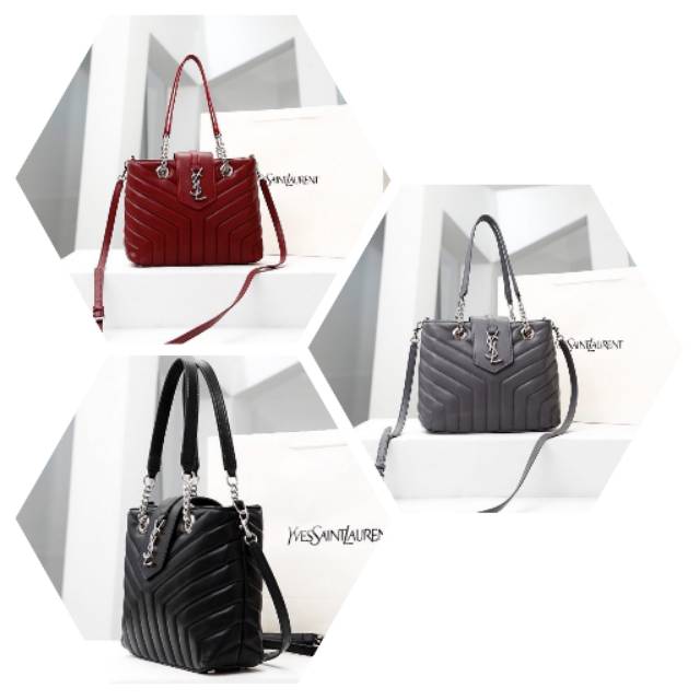 Tas YSL shoulder top handle semi premium