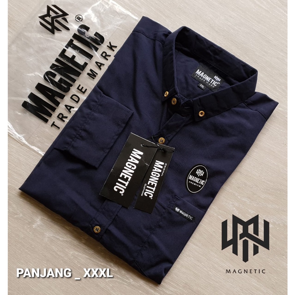 Baju Kemeja Pria Hem Polos Formal Cowok Casual Kemeja Panjang Jumbo Big Size L XL 2XL 3XL 4XL 5XL 6XL