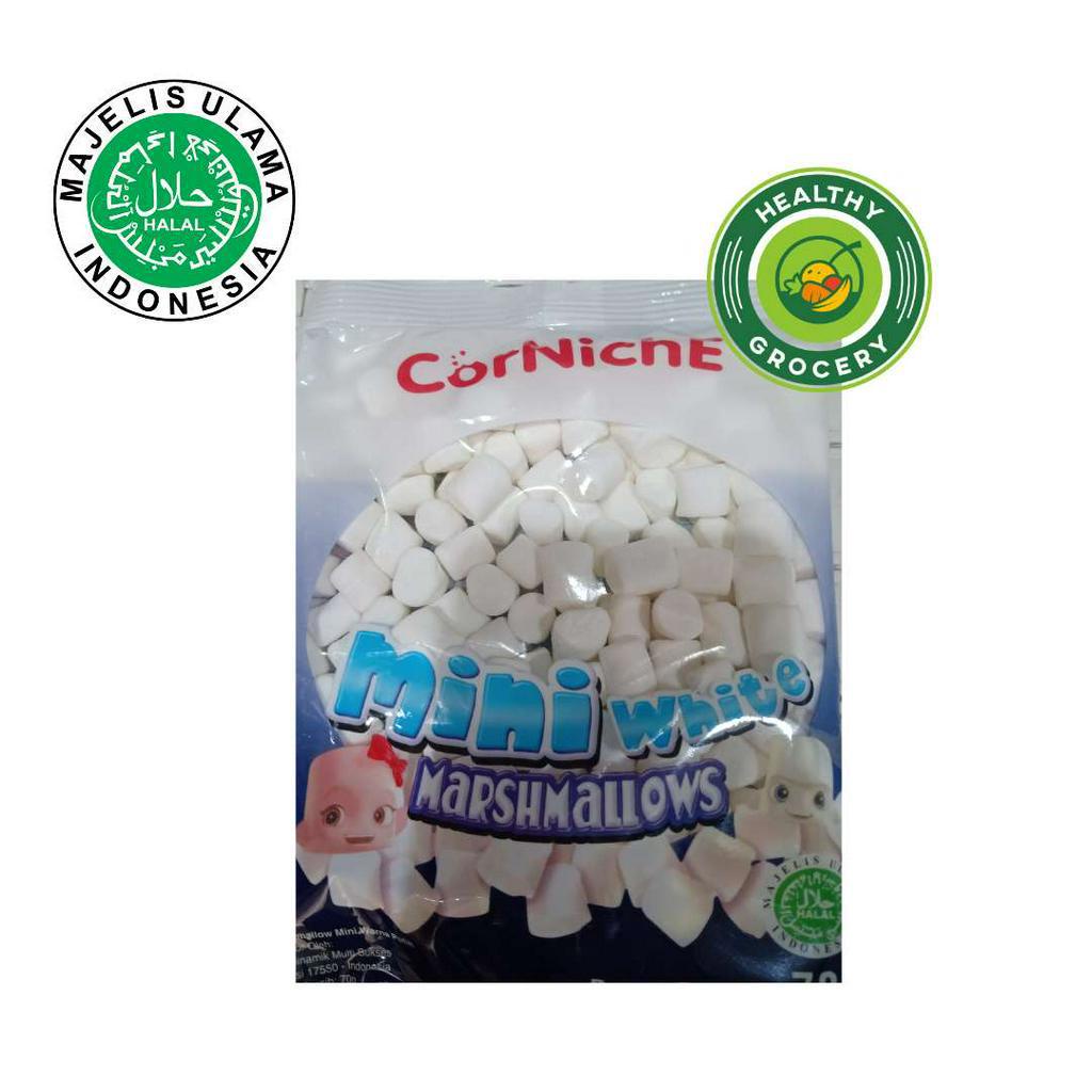 Corniche Marshmallow Mini Snow White 70gr / Permen Marshmallows / Marshmellow / Murah / Halal / Marshmellows