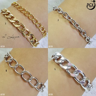 PGX Gelang Rantai Monel Pria Wanita Chain Multi Layer PGX Gelang Rantai Monel Pria Wanita Chain Multi Layer