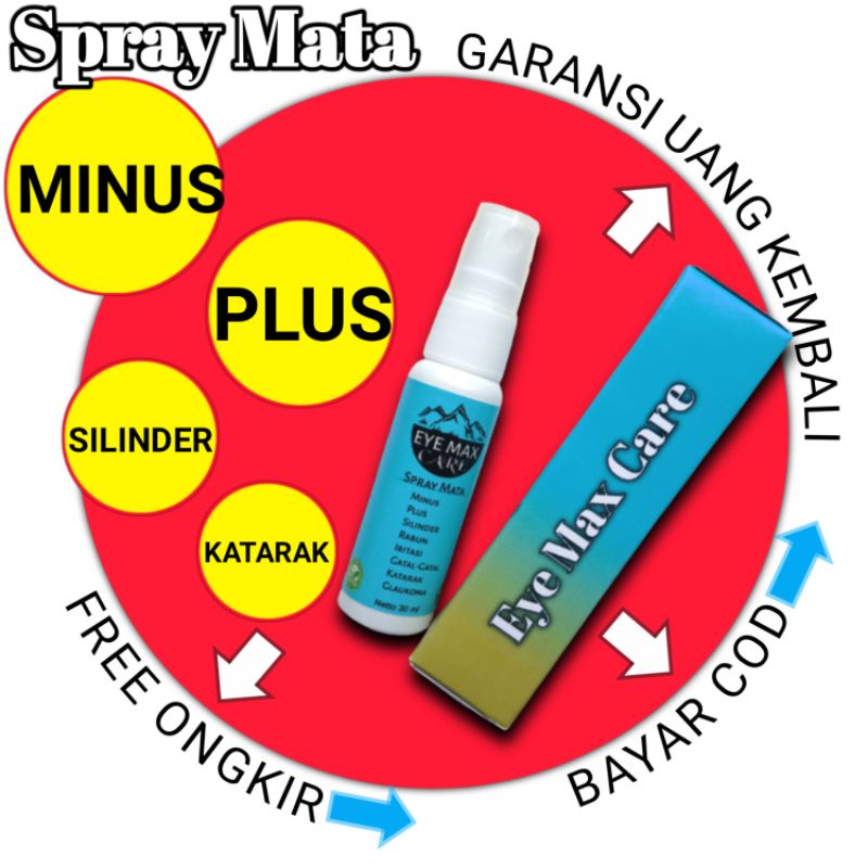 Tetes Mata Minus, Plus, silinder, katarak Spray Mata Eye Max Care