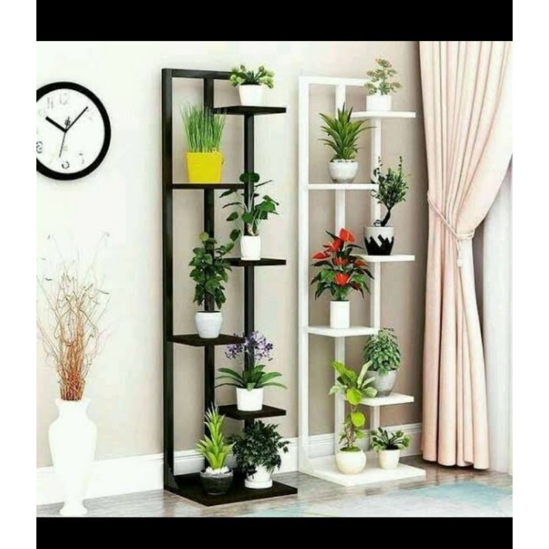 Rak Besi Tanaman Bunga Hias 5 Tingkat - Rak Besi minimalis serbaguna dekorasi autdoor 5 susun