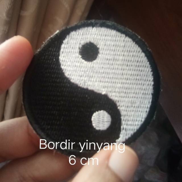 Patch bordir yinyang aksesoris jaket