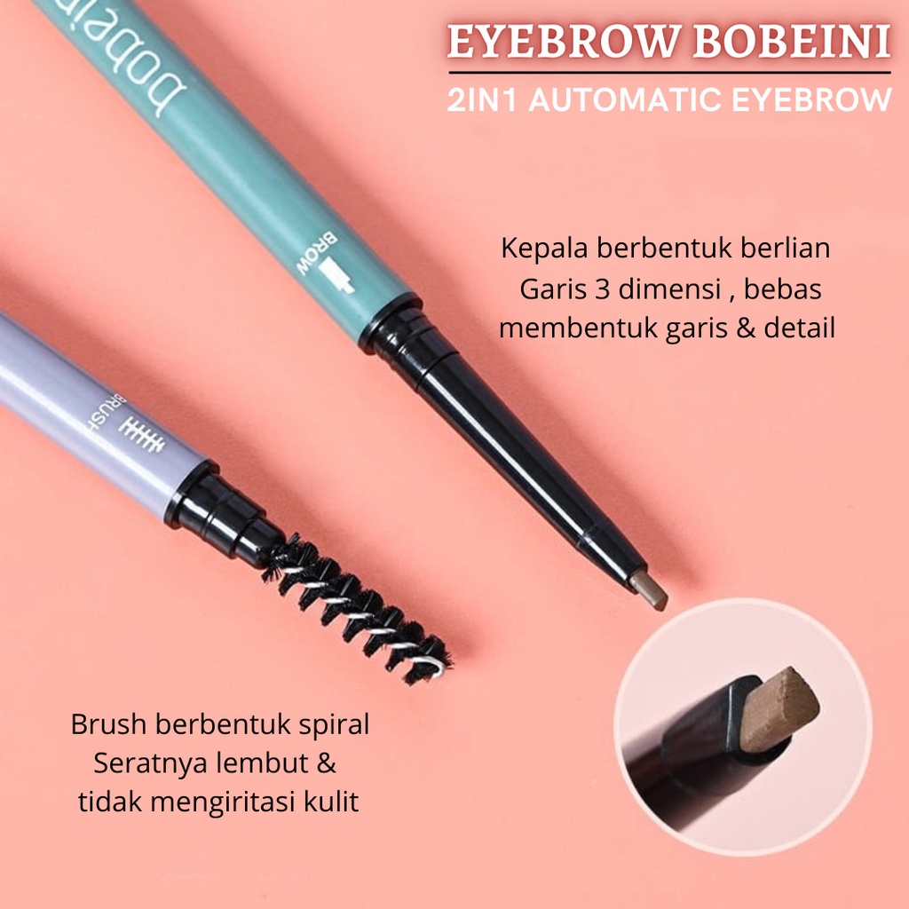 Eyebrow Bobeini pensil alis Double Head Eyebrow Long Lasting 6 Colors Tahan Lama Original