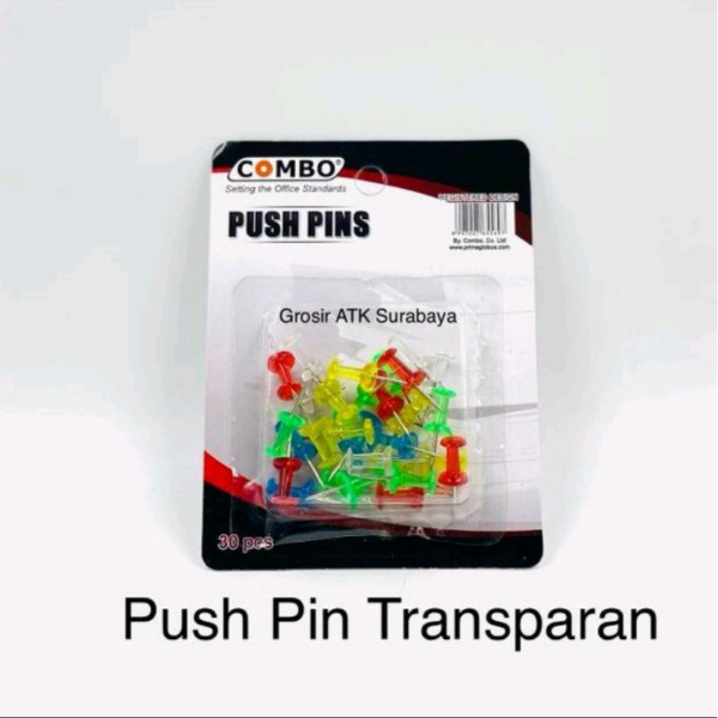 

Push Pin / Jarum Tekan / Paku Pin Combo Transparan