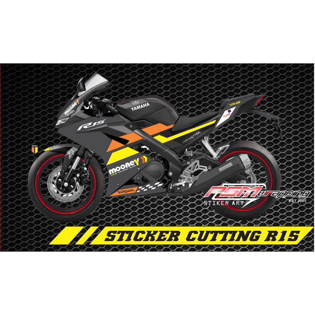 striping sticker cutting mooney vr46 yamaha r 15