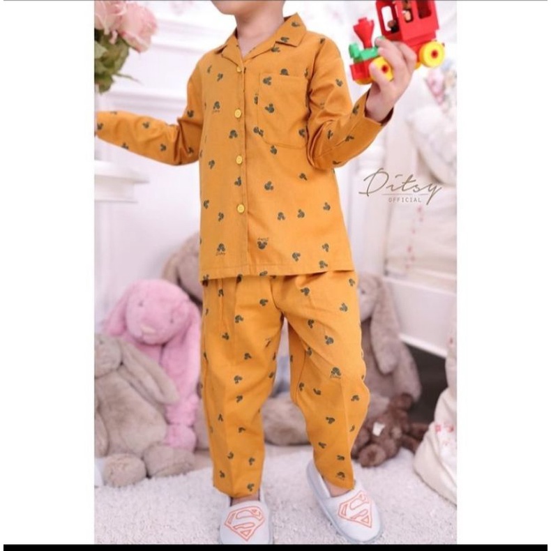 little long mickey pajamas ditsy size 5