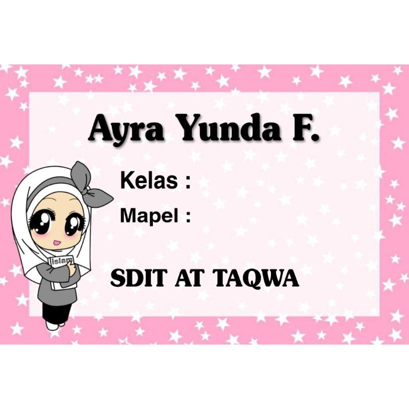 

(ISI 25 - 50 PCS) STIKER LABEL BUKU SEKOLAH