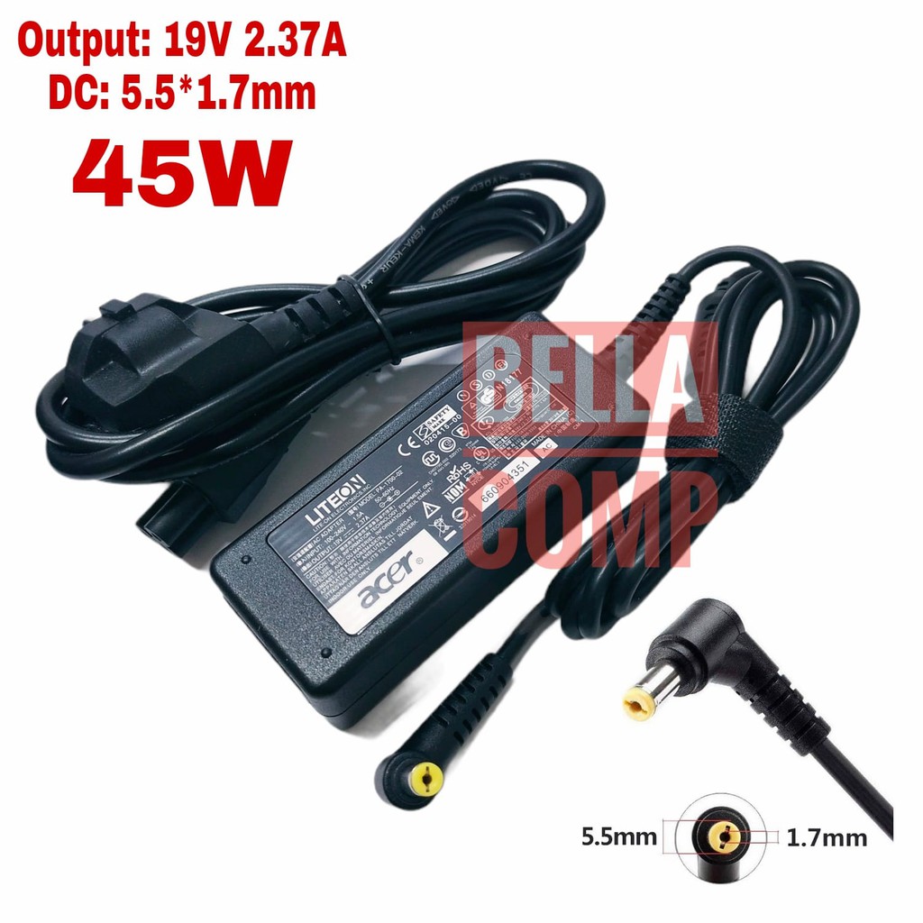 ACER 45W 19V 2.37A 5.5*1.7mm CHARGER CASAN LAPTOP ACER ASPIRE E5-721 E5-731 E5-771 E5-772 ES1-311 ES1-411 ES1-420 ES1-421