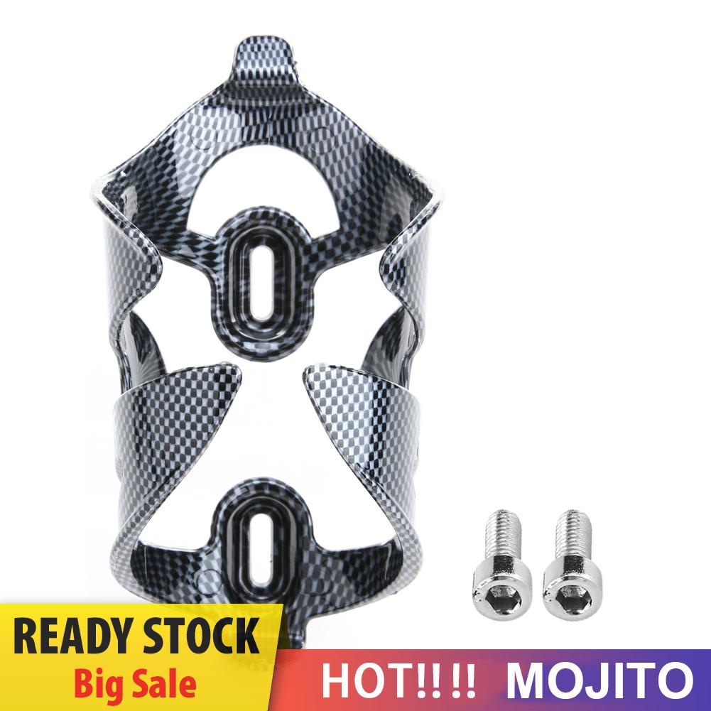 Mojito*Bike Water Bottle Cage Carbon Fiber Texture Water Bottle Holder + 2 Screws