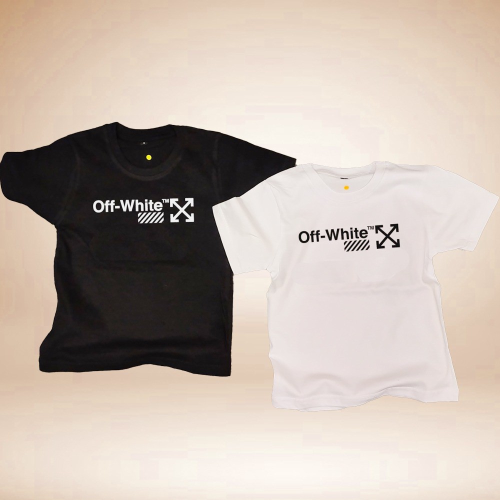BAJU ANAK LAKI LAKI PEREMPUAN KAOS ANAK CASUAL OFF WHITE