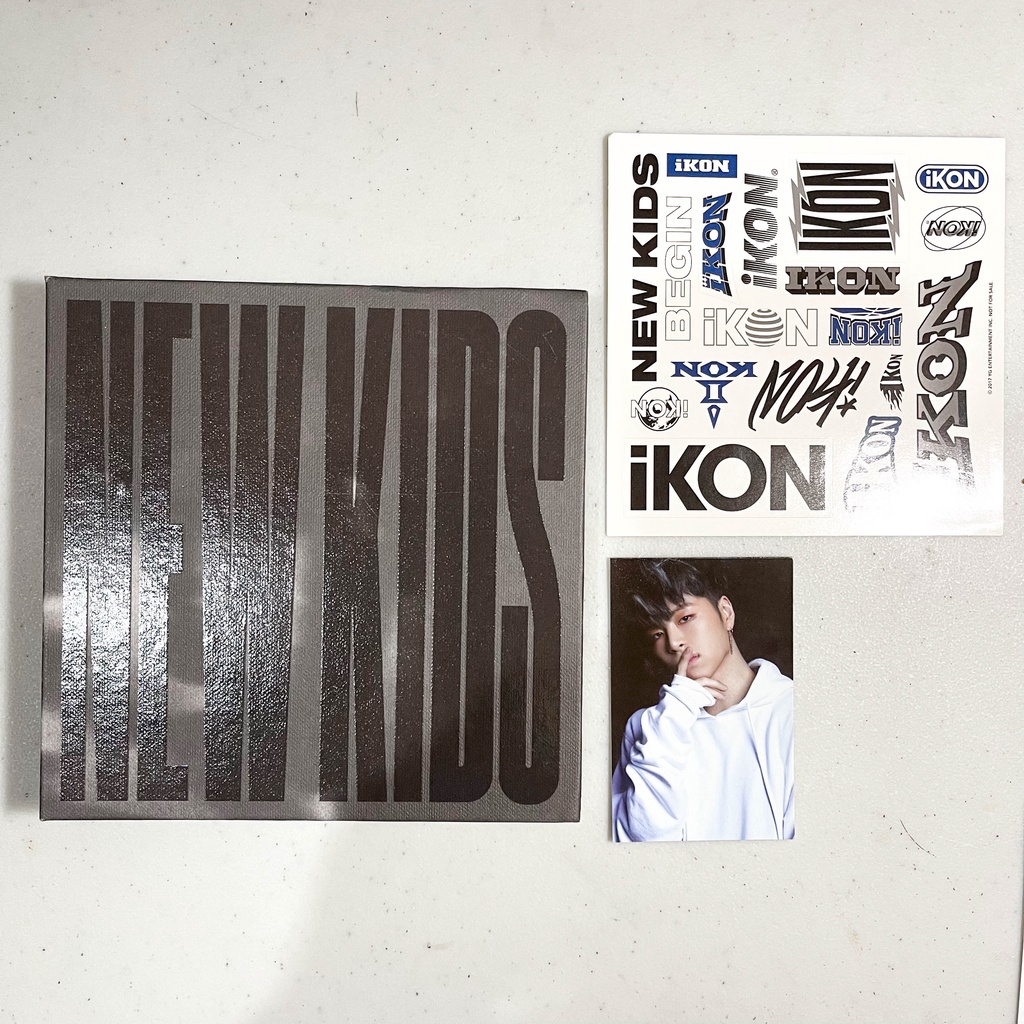 Ikon New Kids Album Bold ver with June Photocard and sticker Album Kpop Unsealed