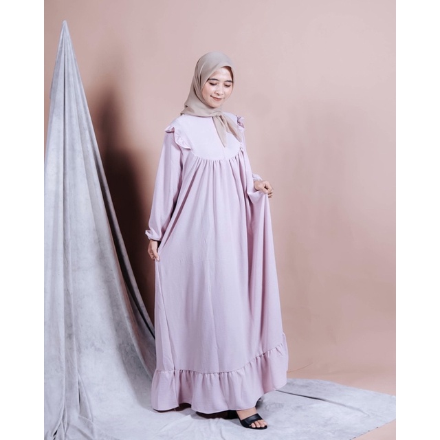 Gamis Crinkle Airflow | Dress Crinkle Airflow | Dress Crinkle Polos