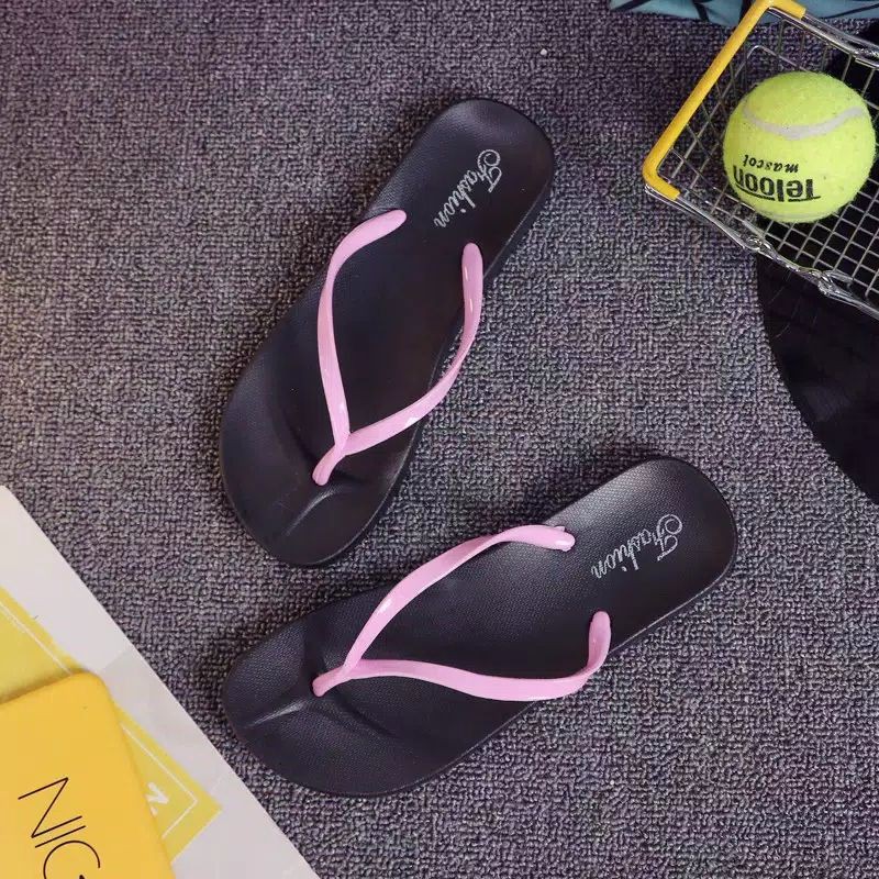 Sandal jepit wanita slippers KW - Sandal spon terbaru