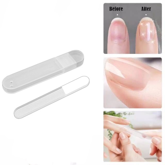 WJ889 (Dapat Box) Crystal Glass Nail Files Manicure Perawatan Kuku