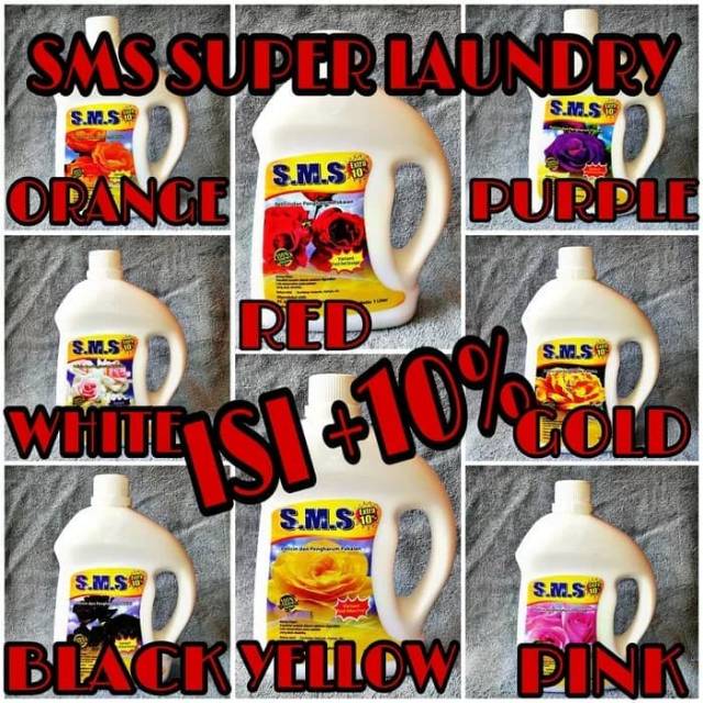 Distributor resmi SMS laundry/Pewangi laundry/pelicin dan pelembut setrika SMS premium 1liter