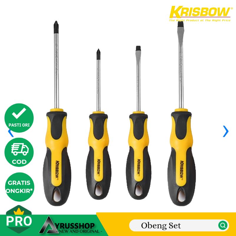 Krisbow Set Obeng 4pcs Screwdriver