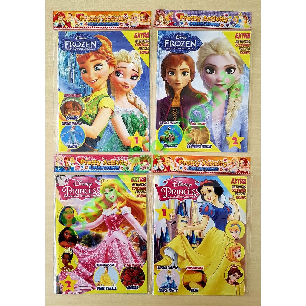 Buku Extra Aktivitas, Coloring, Puzzle, Komik Karakter Frozen , Avenger, BTS / BT21 dll