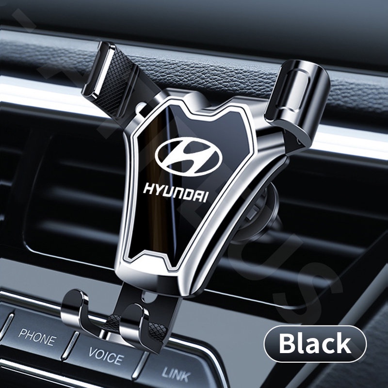 Hyundai Stand Handphone Universal 4.7-7 inch Dapat Berputar 360 Derajat Ventilasi Ac Mobil Holder Handphone Untuk Getz Accent Atoz i20 Trajet H1 i10 Kona Santa Fe