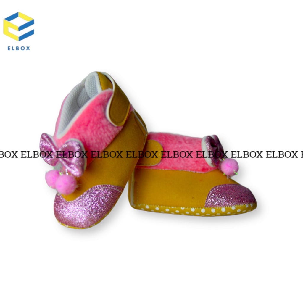 ELBOX SEPATU BAYI CEWE/ SEPATU NEWBORN 0-18 BULAN