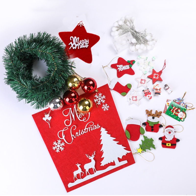 Ornamen Pohon Natal Dengan Lampu LED Dapat Dilepas Untuk Dekorasi Dinding