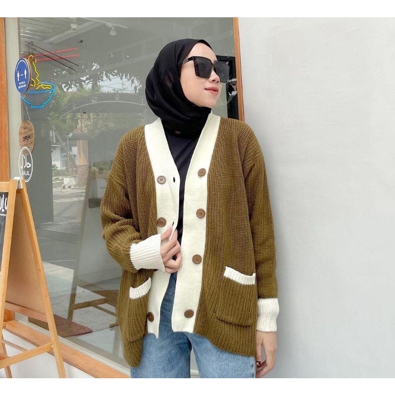 Bitna Cardi Rajut Premium/ Atasan wanita/Outfit rajut murah/Cardigan Korea