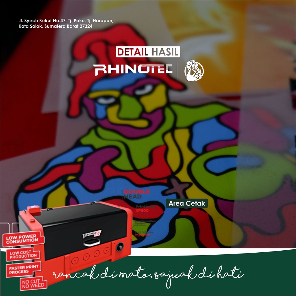 

Cetak Sablon DTF SIAP PRESS A4, A3, 1/2Mtr, 1meter