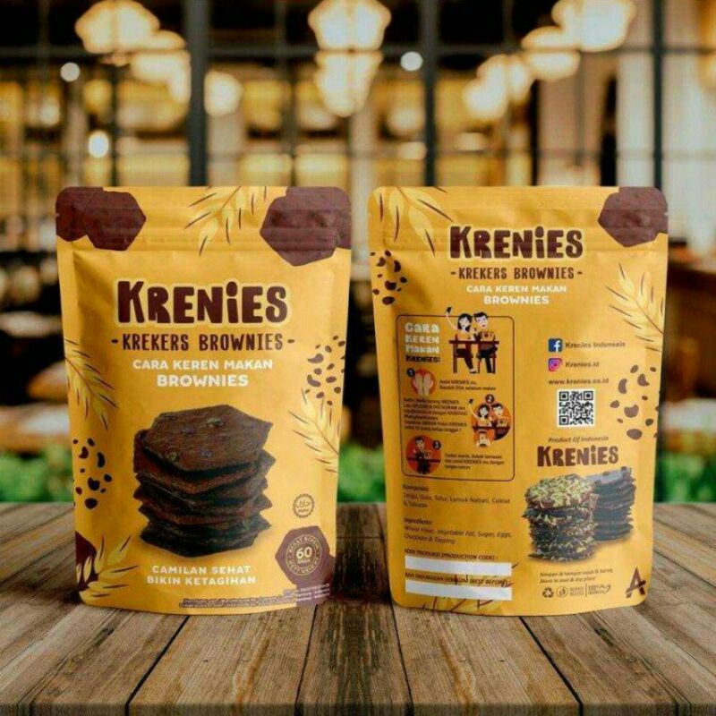 

Krenies Makanan Ringan Krekers Brownies