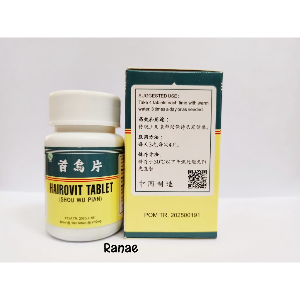 Hairovit Tablet Shou Wu Pian - Membantu Memelihara kesehatan Rambut