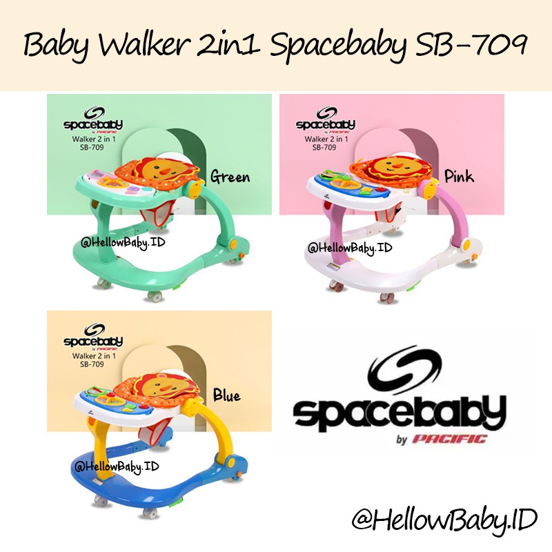 Baby Walker Push Walker Alat Bantu Latihan Jalan Anak Balita Spacebaby SB-709