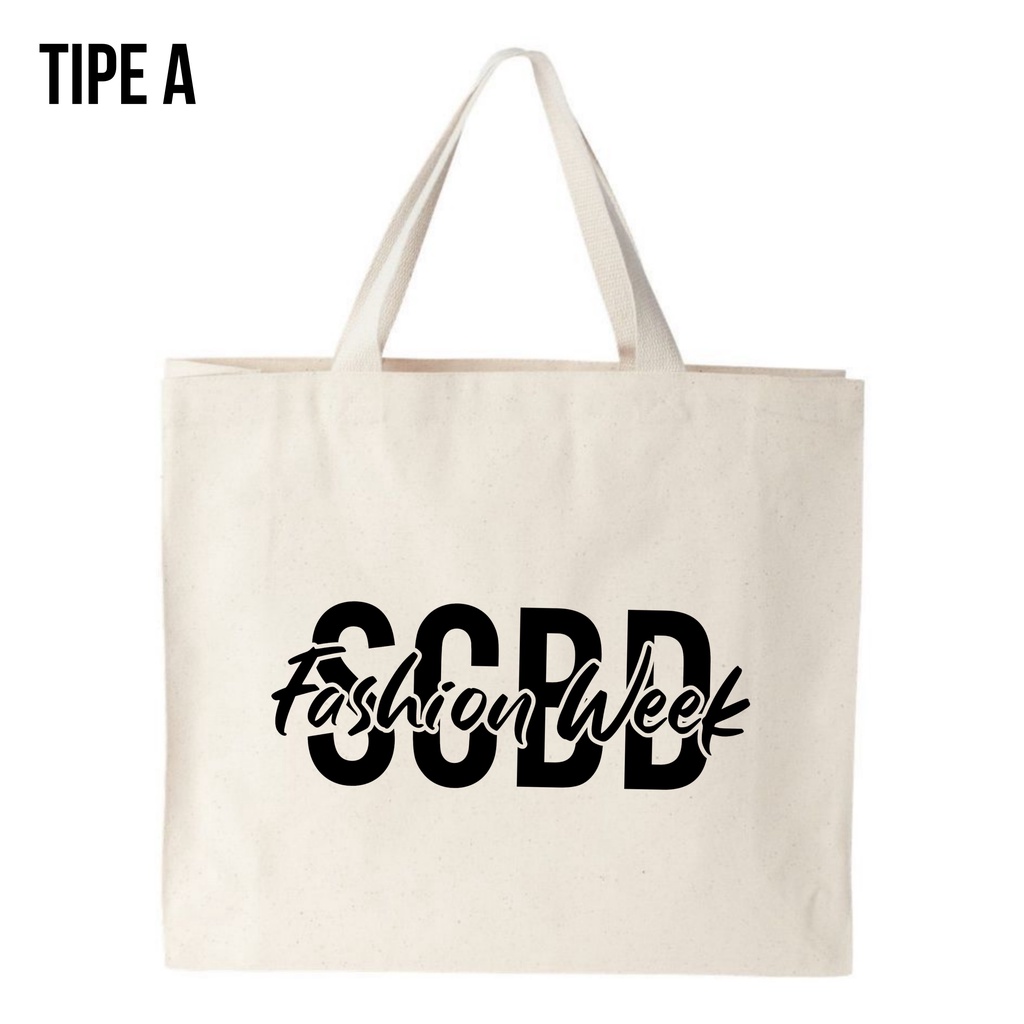 Tote Bag Canvas SCBD FASHION WEEK / Tas Nudie Canvas / Tote Bag Kanvas / TIPE A