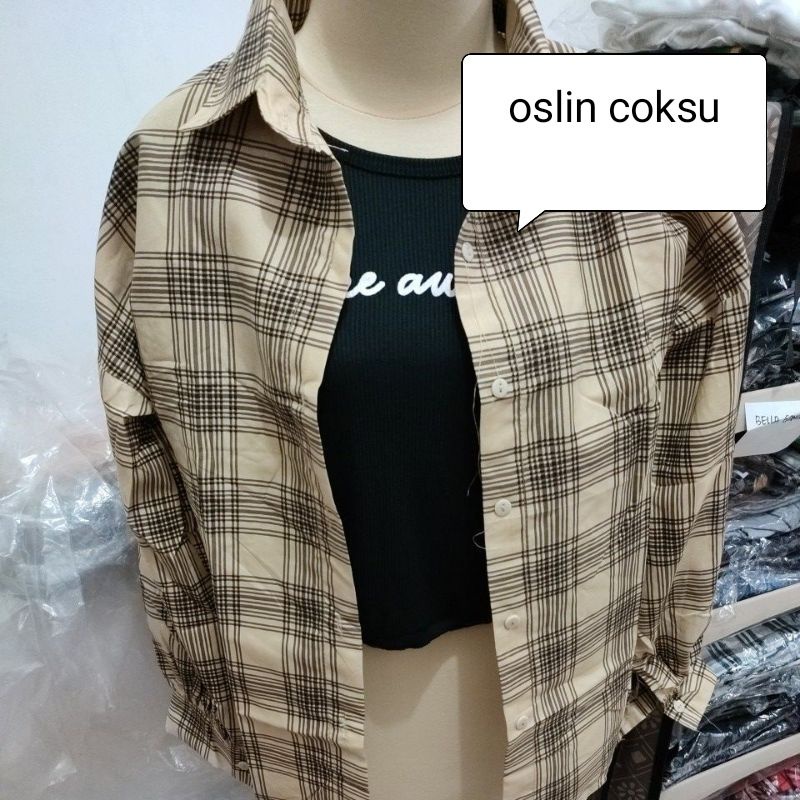 KEMEJA WANITA OSLIN KOTAK-6
