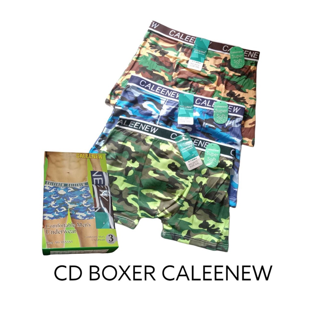 3PCS CALEENEW ARMY - CD CELANA DALAM BOXER REMAJA PRIA / READY JUGA SATUAN