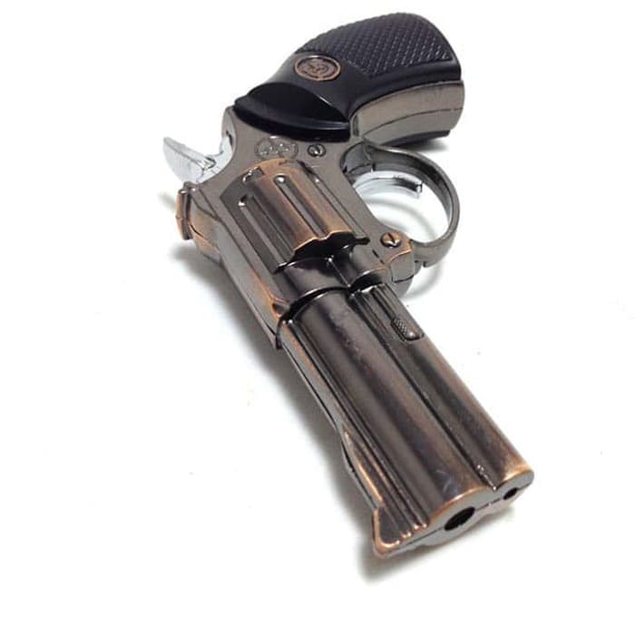 Super Promo! KOREK API PISTOL REVOLVER LASER BRONZE MANCIS LAS LIGHTER UNIK Murah!