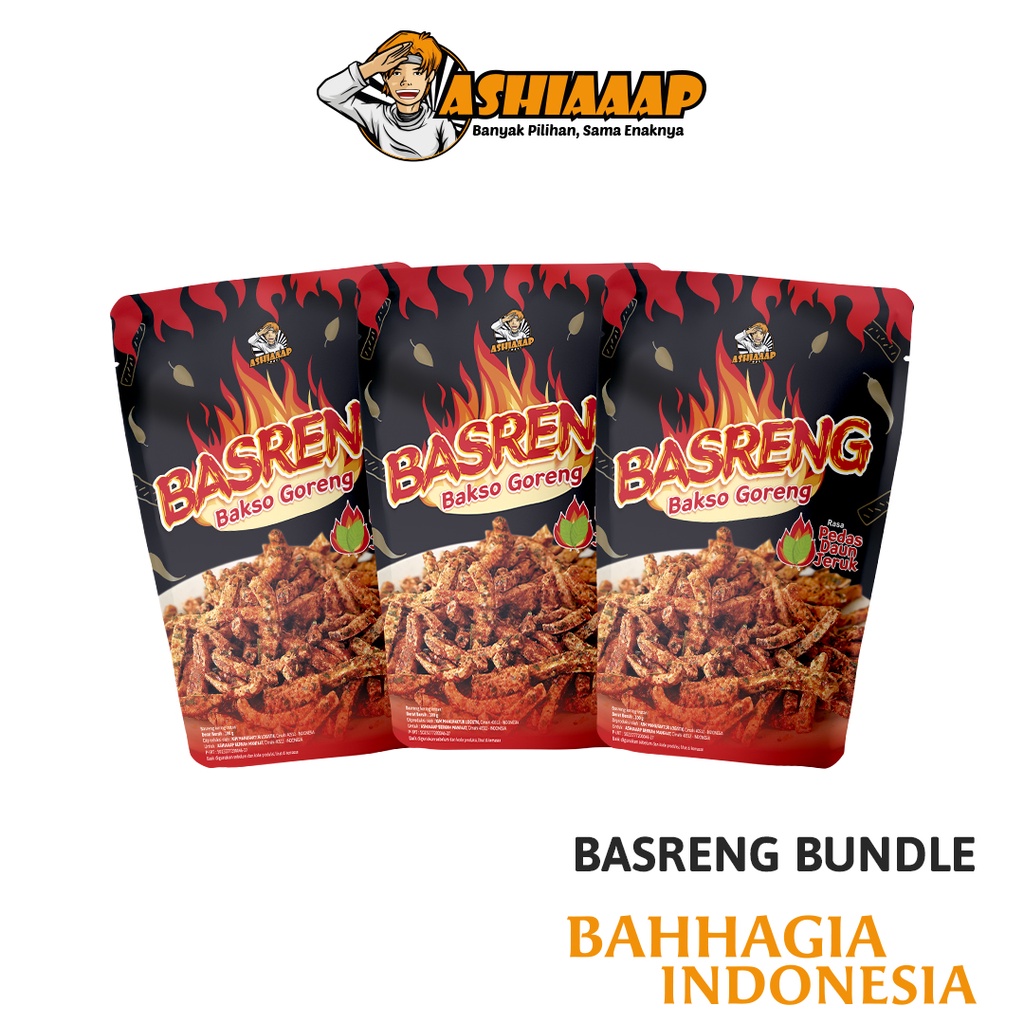 Basreng Ashiaaap - Keripik Bakso Goreng Rasa Pedas Daun Jeruk 100gram-2