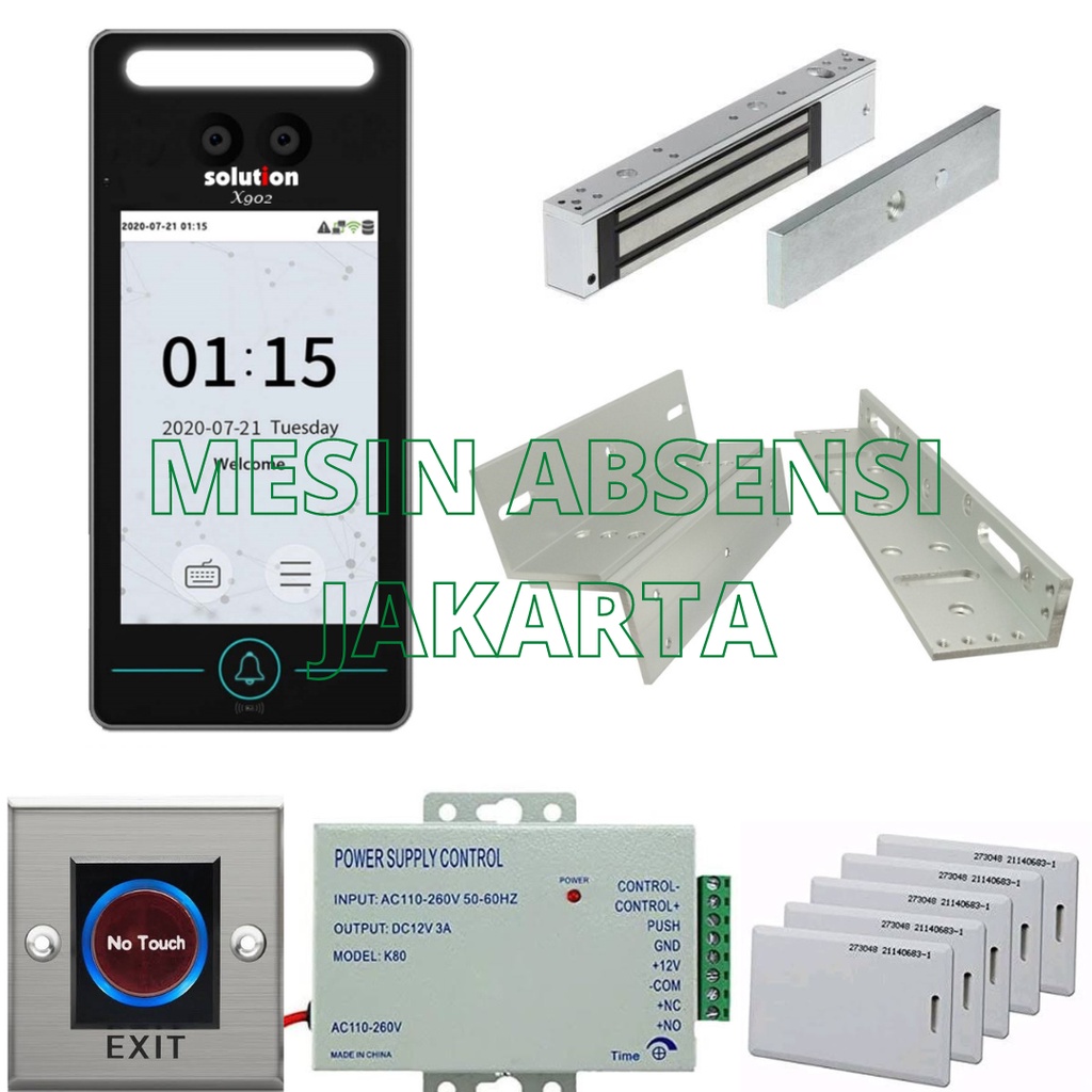 paket access door wajah/masker/telapak tangan ✋ touchless solution x902 bisa absen/buka akses pintu pakai masker