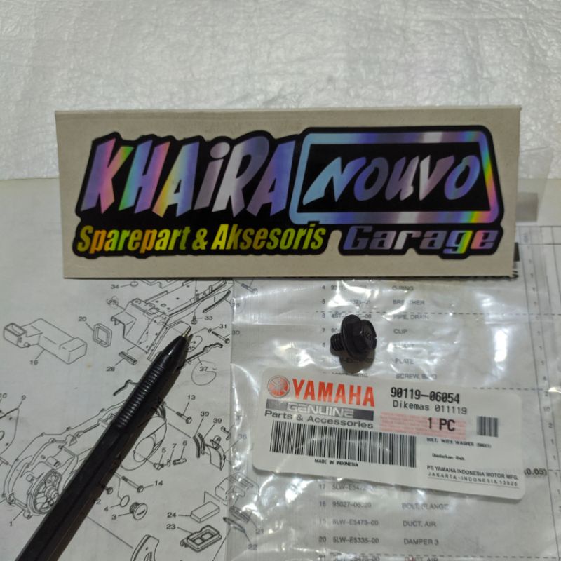 Baud tatakan cvt nouvo original baut tatakan pendek cvt nouvo baut plastik cvt nouvo baut babet cvt 