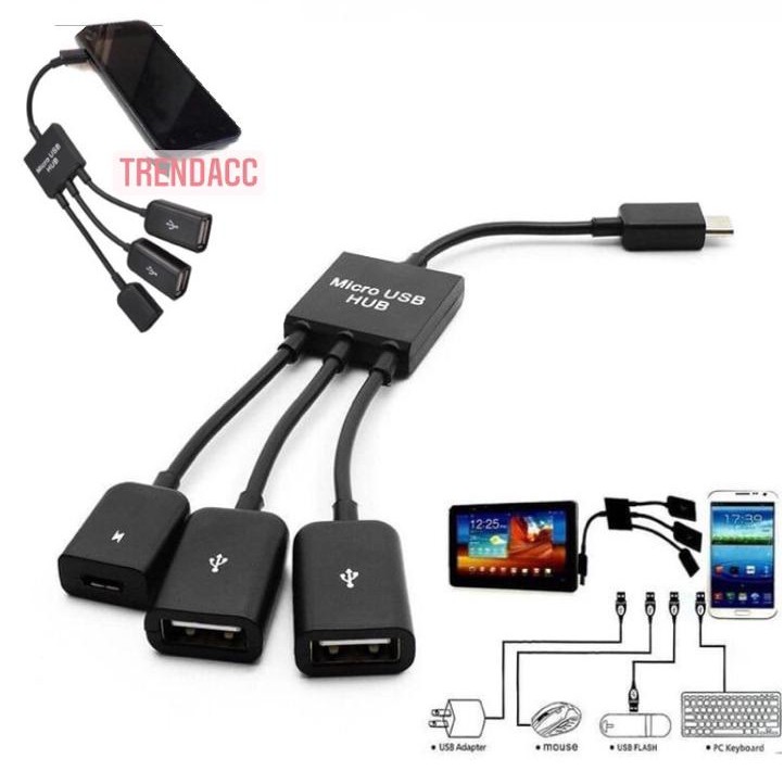 Trend-MICRO USB OTG HUB BISA DATA DAN CHARGE ADAPTER MULTIFUNGSI PROMOO