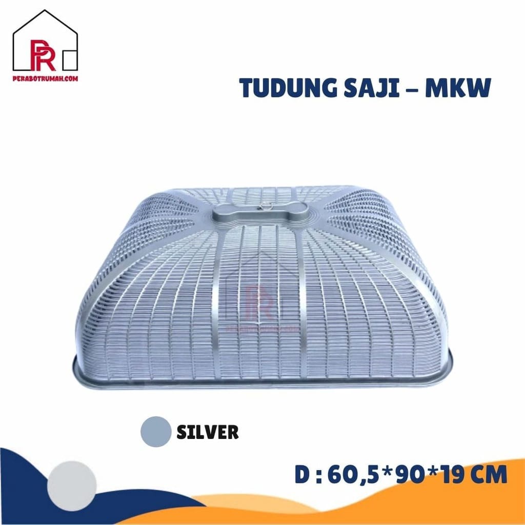 Tudung Saji MKW - SILVER / Tudung Saji MKW / Tudung Saji Oval Kecil / Tutup Saji / Tudung Saji Plastik