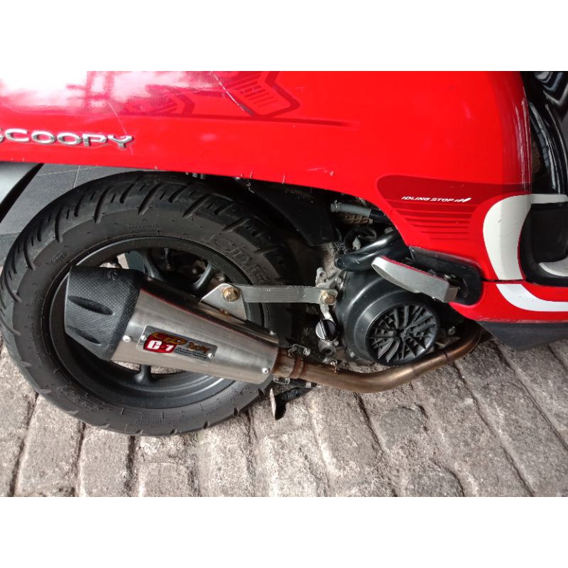 KNALPOT CLD RACING BEAT/BEAT FI/SCOOPY/SCOOPY FI C2 OVAL & C7 inlet 38