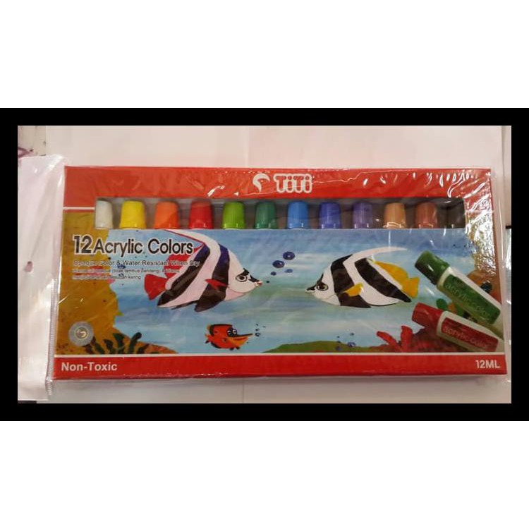 

BAYAR DITEMPAT TITI 12 ACRYLIC COLOR / CAT AKRILIK SET 12X12MLL NON TOXIC KODE 129