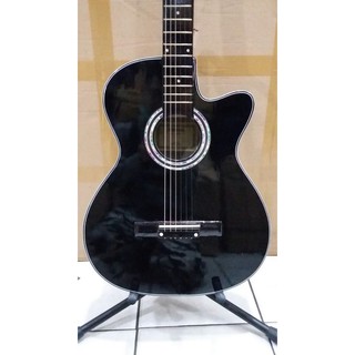  Gitar  Akustik  Merk  Yamaha Warna Hitam Buat Pemula Belajar 