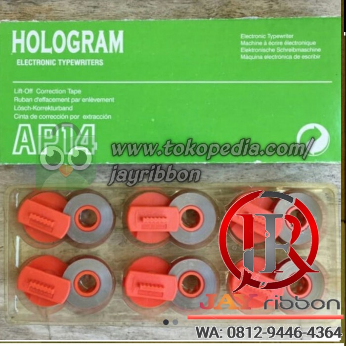 

Penghapus Lot Pita Mesintik Canon Ap 14 Hologram Isi 6 Pes