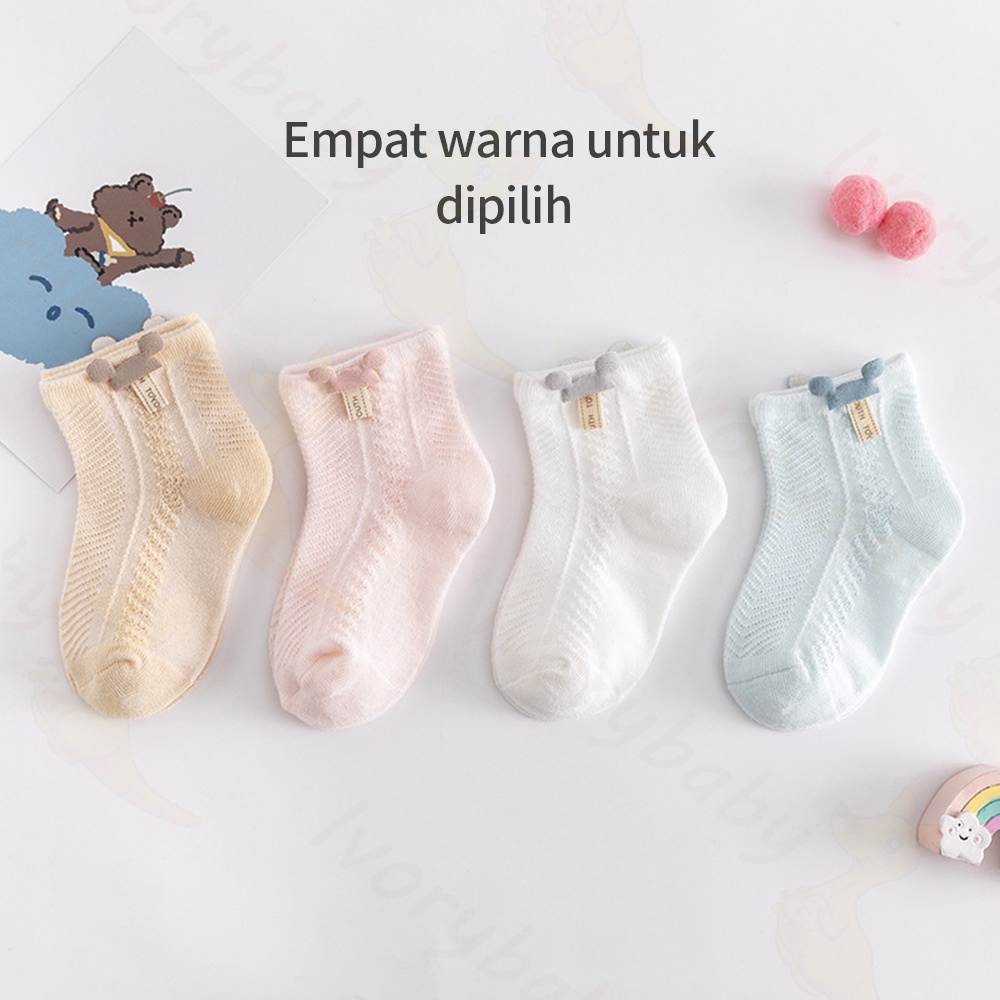 Ivorybaby Kaos kaki anak pendek/baby socks/kaus kaki bayi degan motif mickey