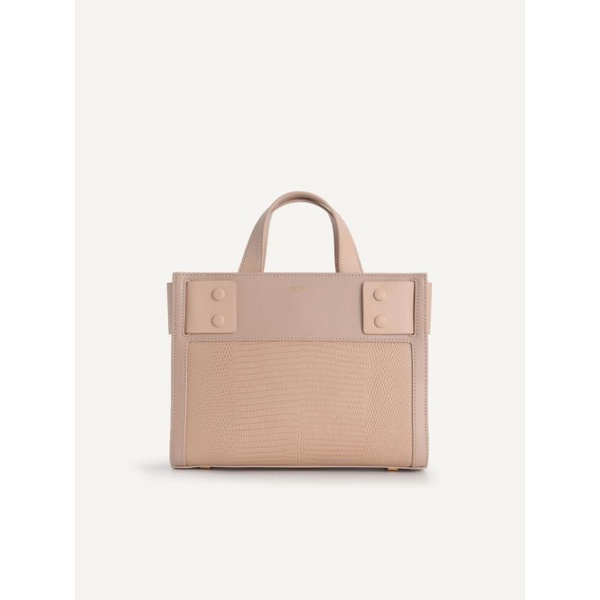 PEDRO - LIZARD EFFECT LEATHER TOP HANDLE BAG