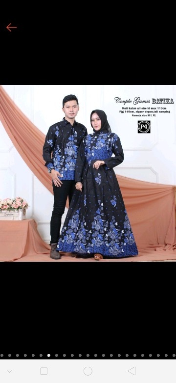 Couple Batik Gamis / Dress Batik Couple