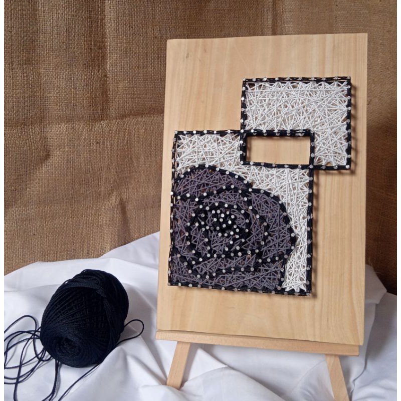 String Art "Square Rose" | Hiasan Dinding | Wall Decor