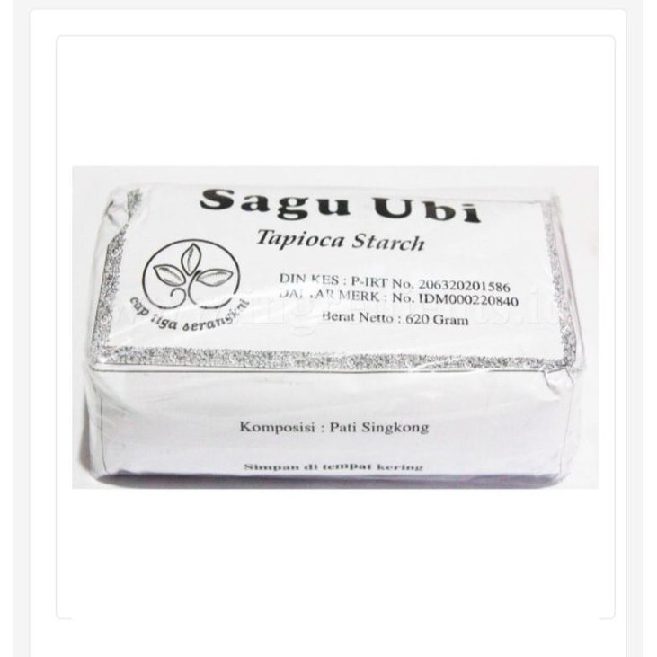 Tapioca Starch Cap Tiga Serangkai - Tepung Sagu Ubi 620gr