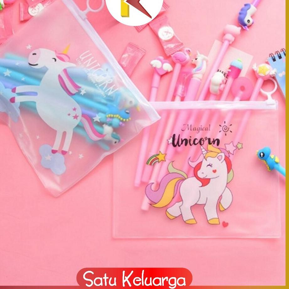 

Terupdate VKRLN SK-A15 Pulpen Gel Karakter Lucu Set Isi 20PCS Pena FREE Zipper Pouch Tempat Pensil T